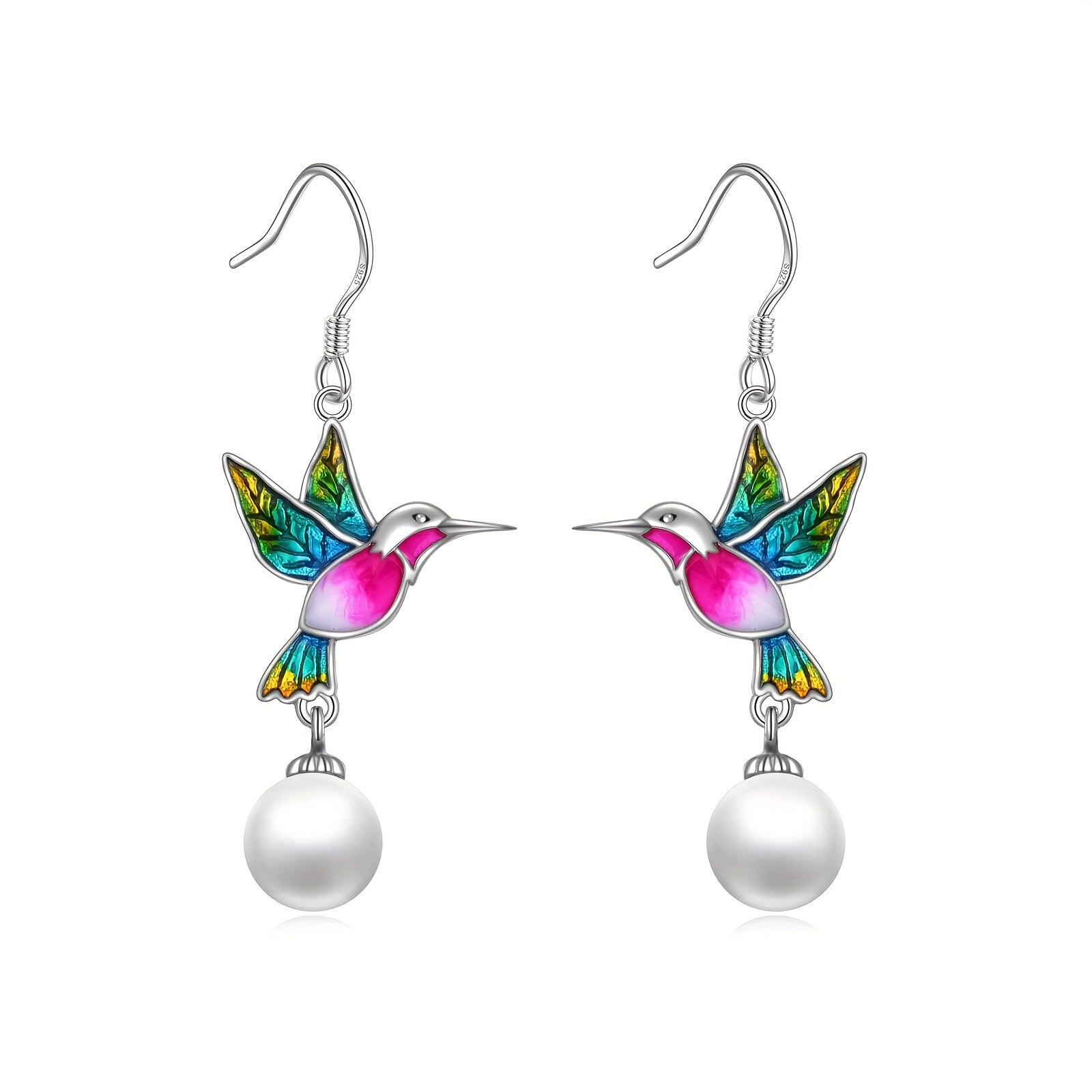 Hummingbird Earrings Gifts for Her Women 925 Sterling Silvery Hummingbird Dangle Earrings Jewelry Christmas Gifts for Women Teen