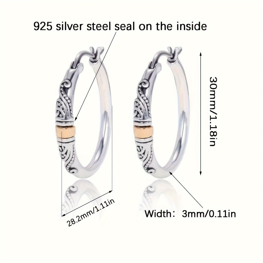925 Silver Bali Earrings, Stylish, Simple And Versatile, Are The Perfect Gift for Men, Wives, Girlfriends, Mothers, Daughters - for Birthdays, Anniversaries, Valentine's Day, Weddings, Any Festival - Exquisite Gift Box