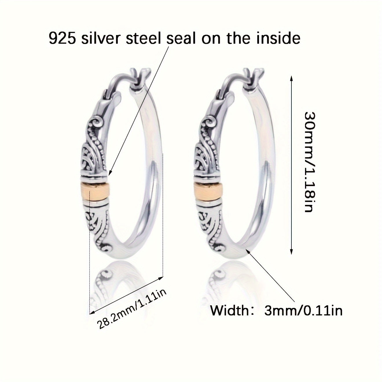 925 Silver Bali Earrings, Stylish, Simple And Versatile, Are The Perfect Gift for Men, Wives, Girlfriends, Mothers, Daughters - for Birthdays, Anniversaries, Valentine's Day, Weddings, Any Festival - Exquisite Gift Box
