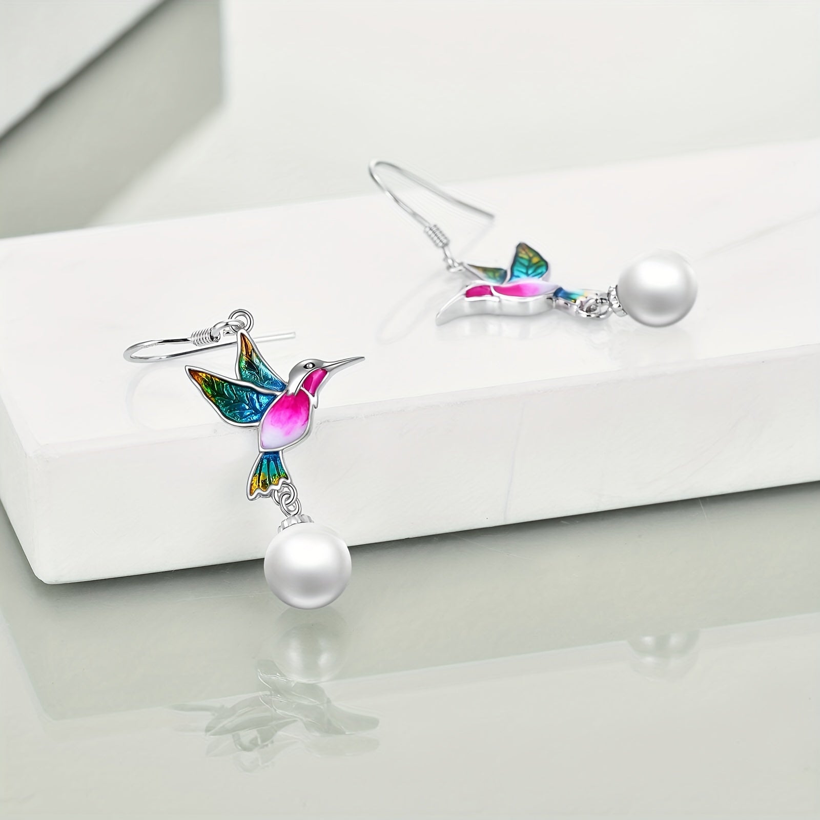 Hummingbird Earrings Gifts for Her Women 925 Sterling Silvery Hummingbird Dangle Earrings Jewelry Christmas Gifts for Women Teen