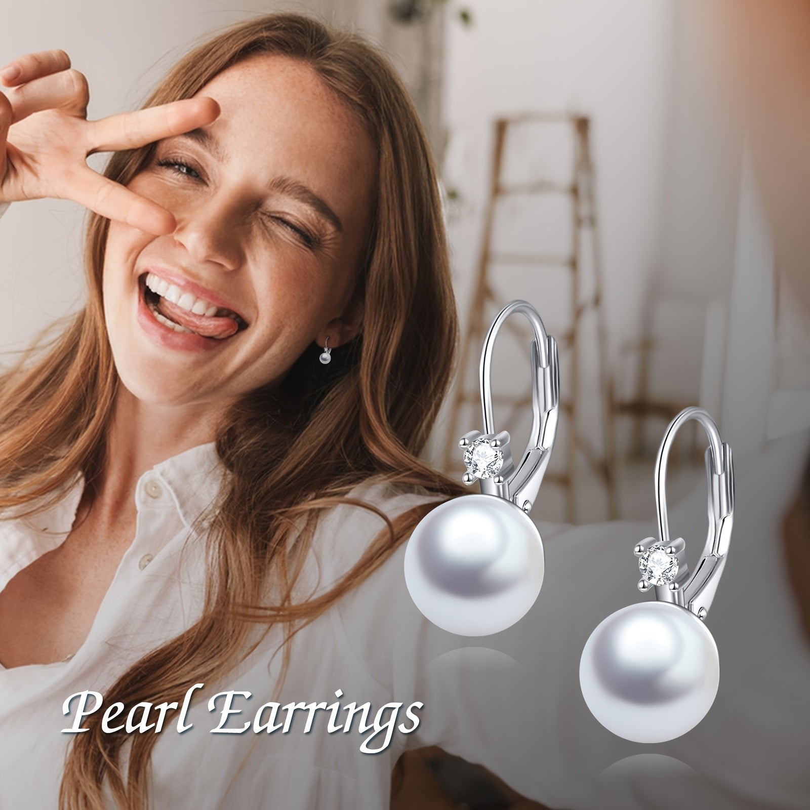 925 Sterling Silver Pearl Earrings For Women Drop Earrings Pearl Jewelry Gifts