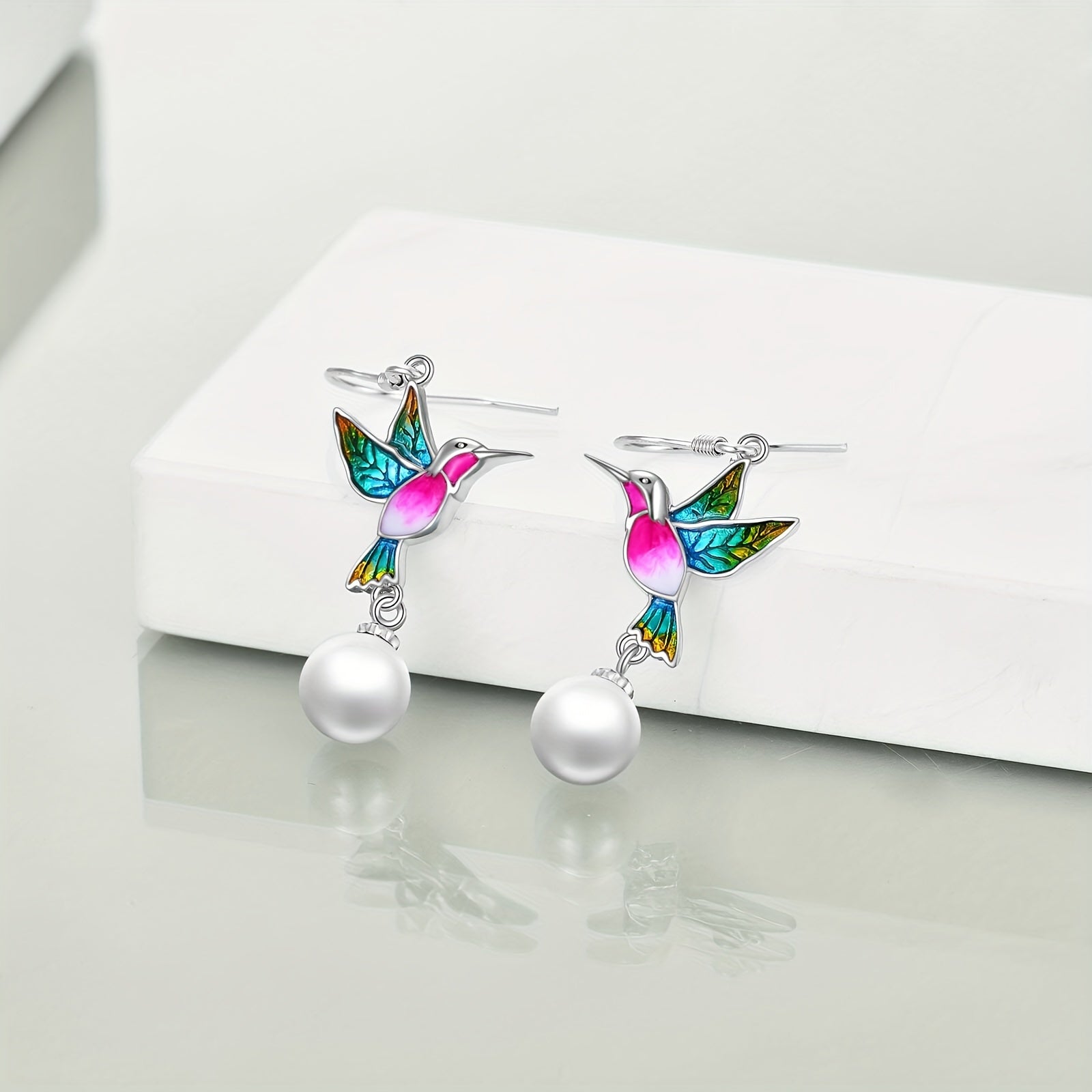 Hummingbird Earrings Gifts for Her Women 925 Sterling Silvery Hummingbird Dangle Earrings Jewelry Christmas Gifts for Women Teen