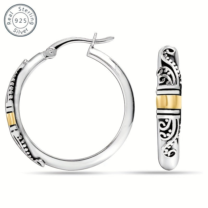 925 Silver Bali Earrings, Stylish, Simple And Versatile, Are The Perfect Gift for Men, Wives, Girlfriends, Mothers, Daughters - for Birthdays, Anniversaries, Valentine's Day, Weddings, Any Festival - Exquisite Gift Box