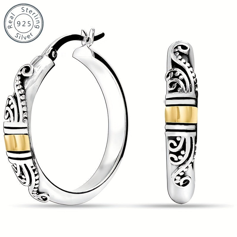 925 Silver Bali Earrings, Stylish, Simple And Versatile, Are The Perfect Gift for Men, Wives, Girlfriends, Mothers, Daughters - for Birthdays, Anniversaries, Valentine's Day, Weddings, Any Festival - Exquisite Gift Box