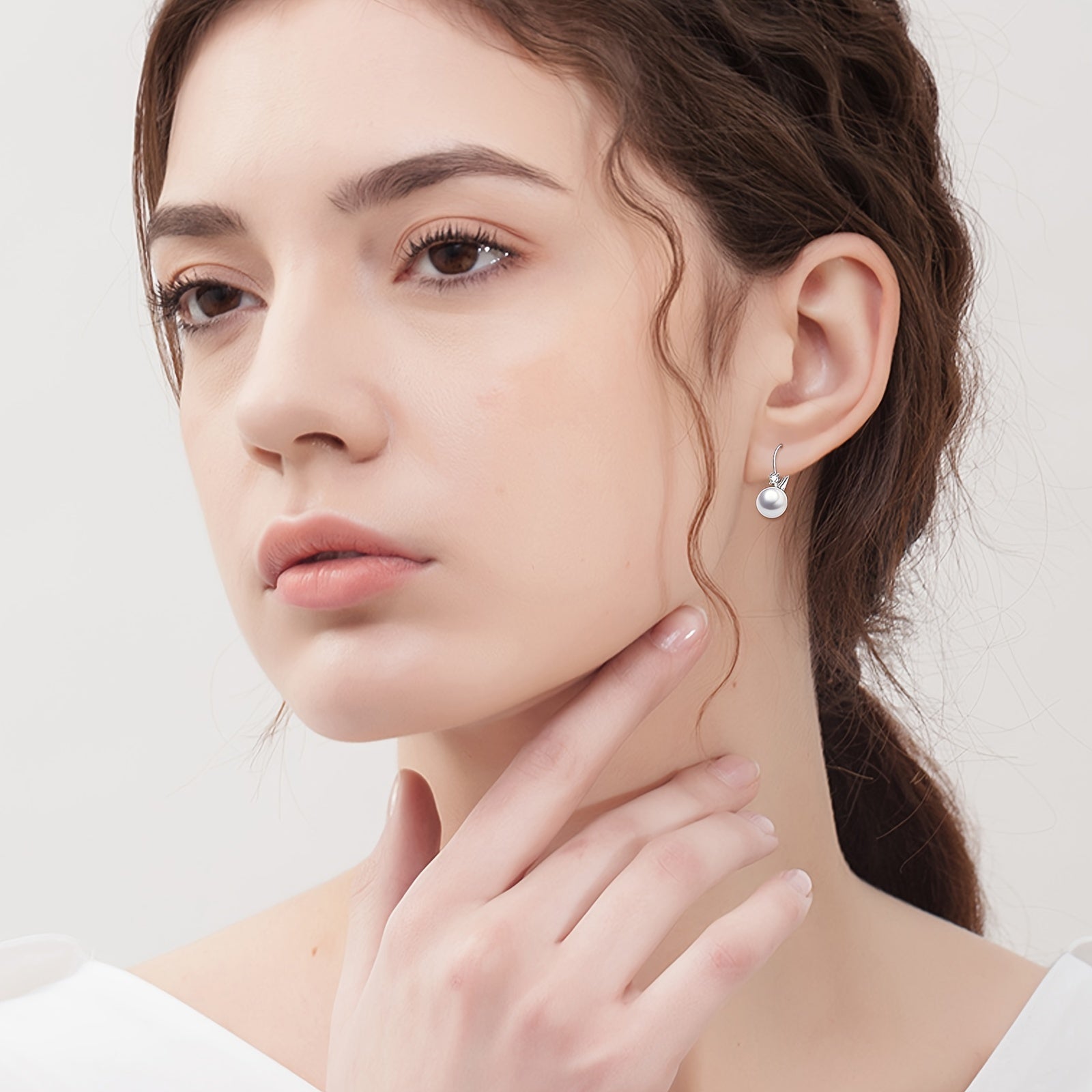 925 Sterling Silver Pearl Earrings For Women Drop Earrings Pearl Jewelry Gifts