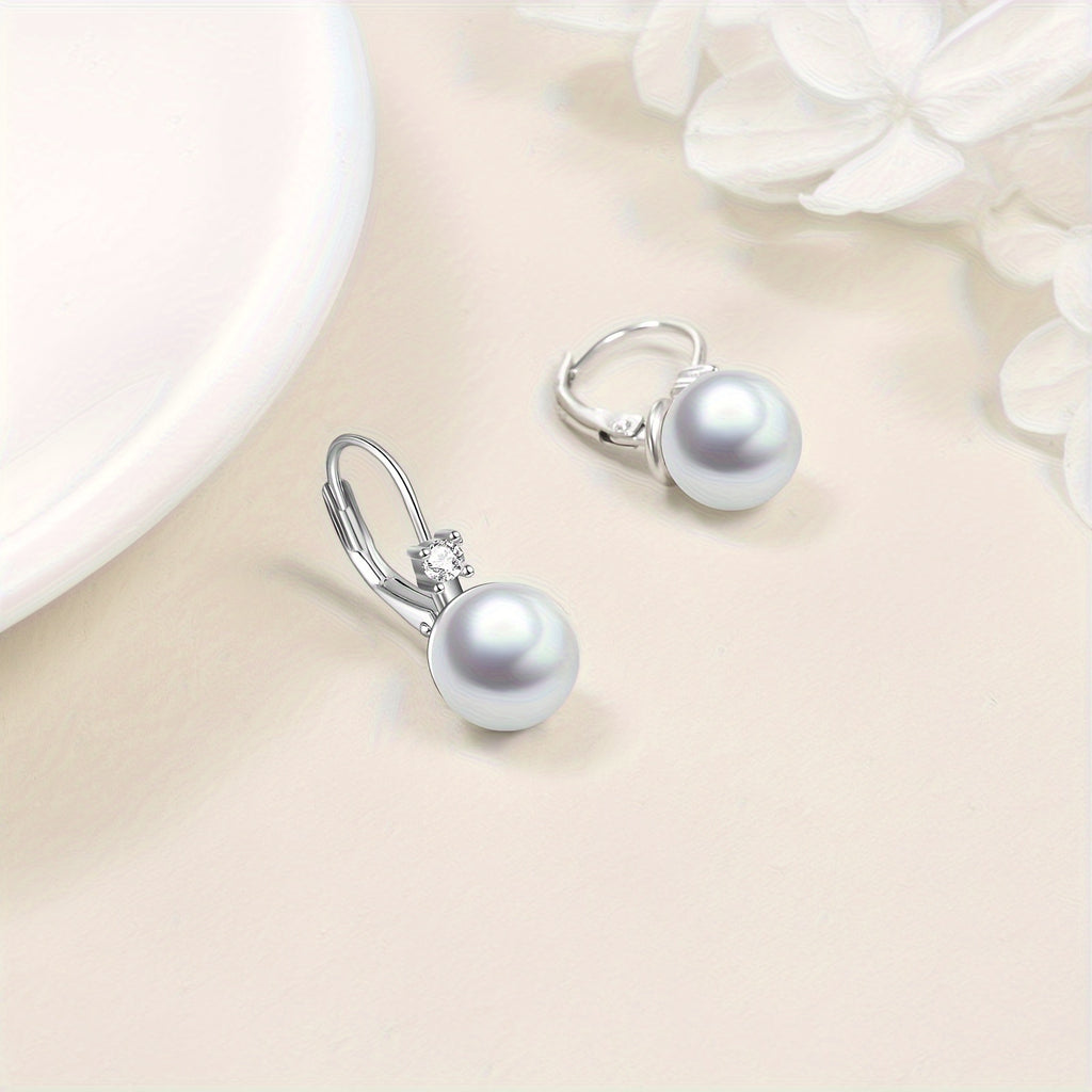 925 Sterling Silver Pearl Earrings For Women Drop Earrings Pearl Jewelry Gifts
