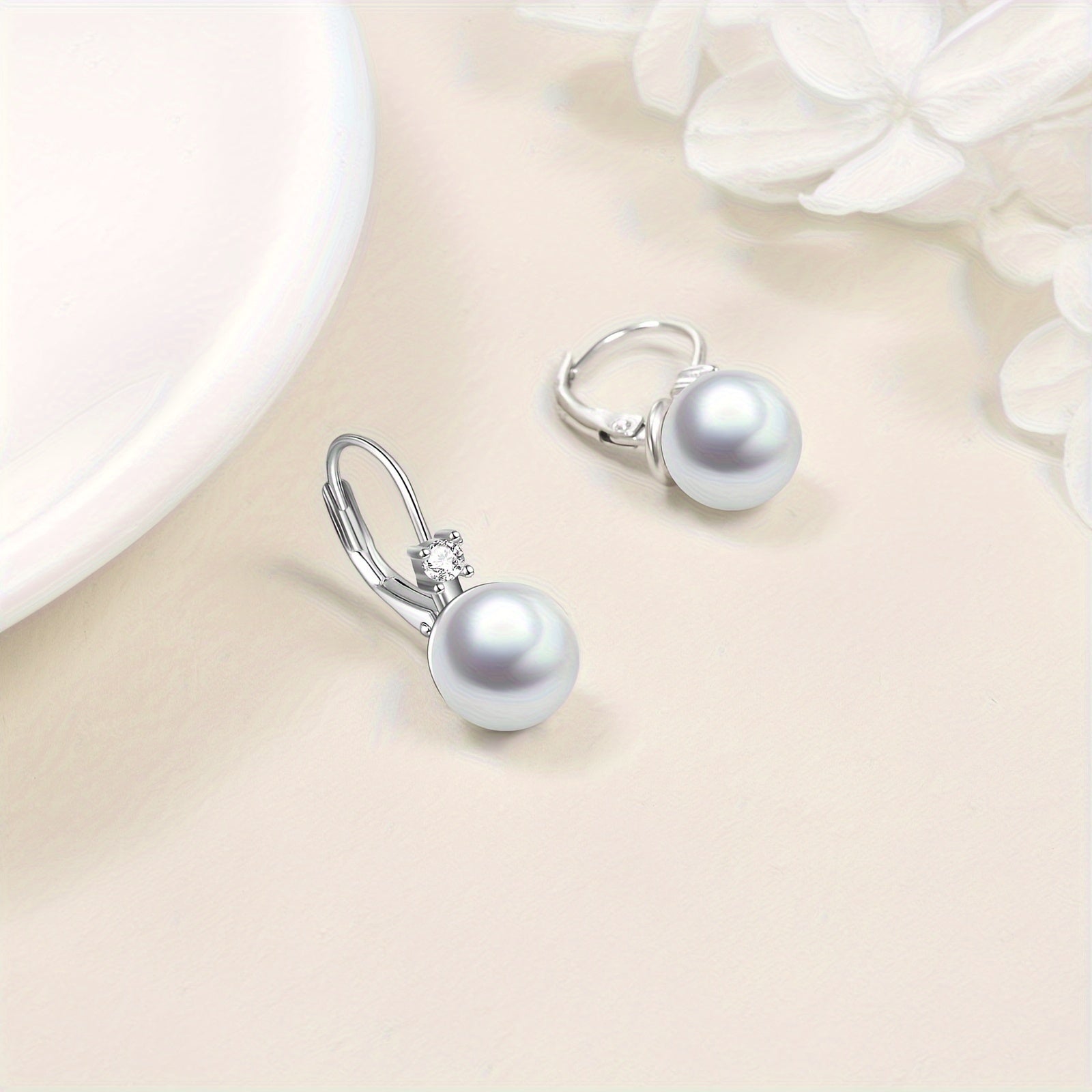 925 Sterling Silver Pearl Earrings For Women Drop Earrings Pearl Jewelry Gifts