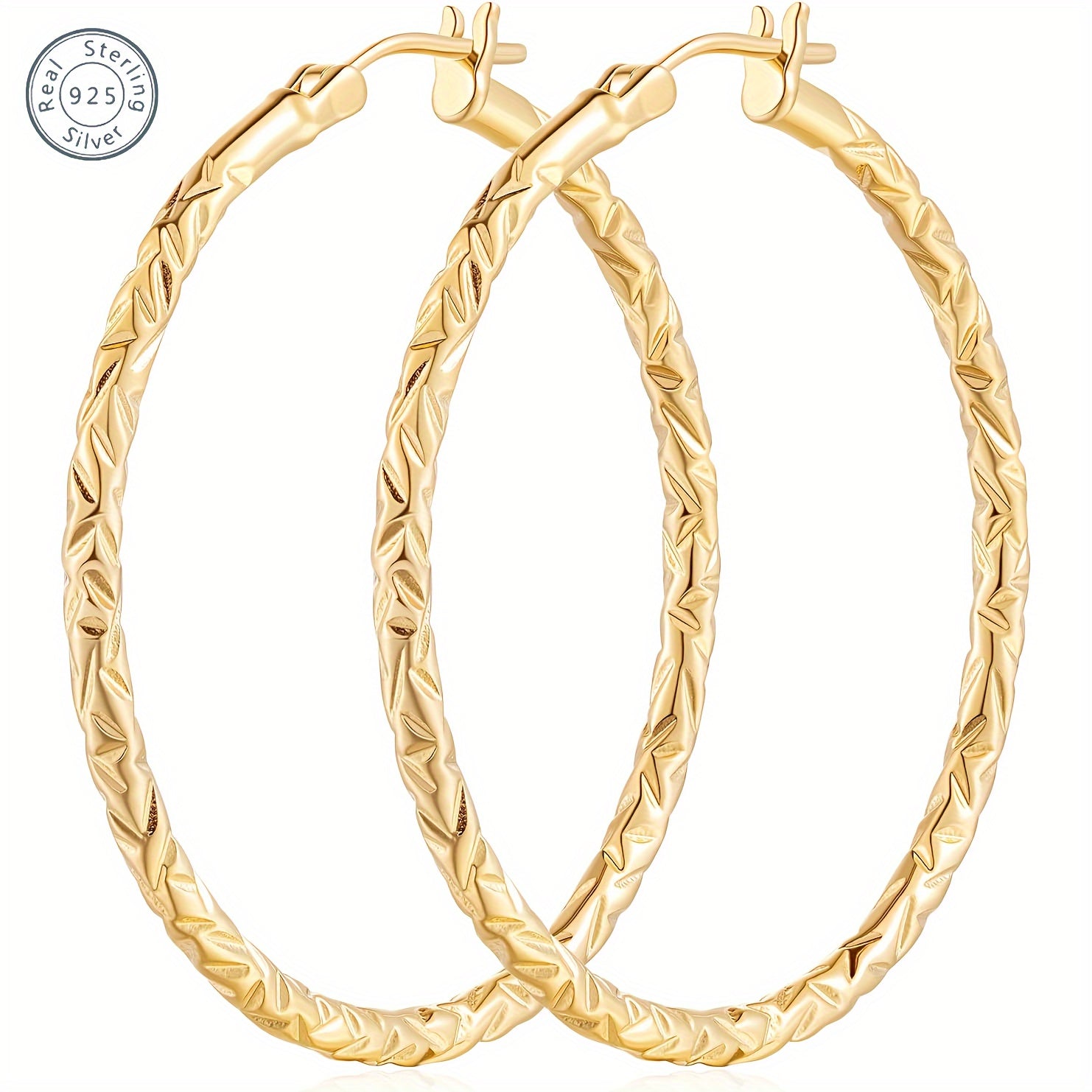 925 silver made fashionable engraved simple circle earrings, fashionable and simple, suitable for daily wear, parties, weddings, perfect gift for wife, girlfriend, family, friends, classmates, comes with a high-quality gift box