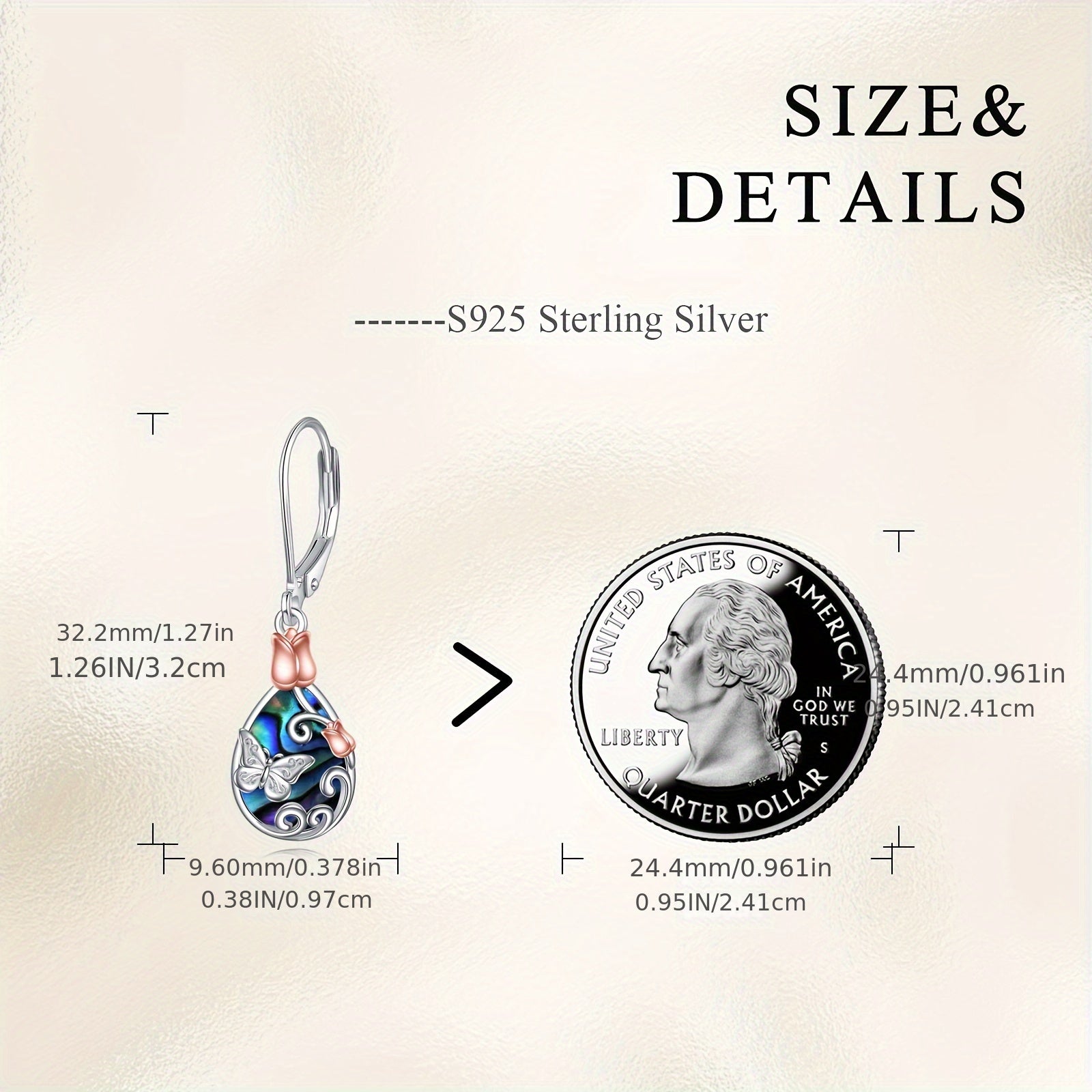 Butterfly Leverback Earrings 925 Sterling Silvery Rose Flower Filigree Dangle Teardrop Earrings Jewelry Birthday Gifts for Women
